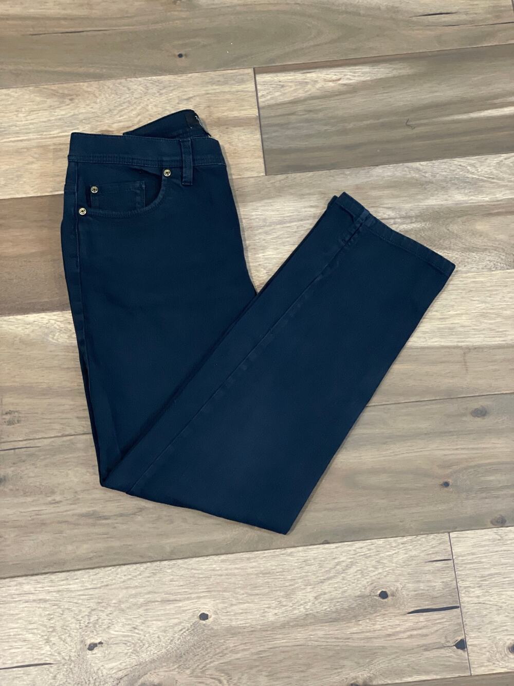 Talbots Black Straight Leg Denim Pants Cotton Size 8 Classic Polished